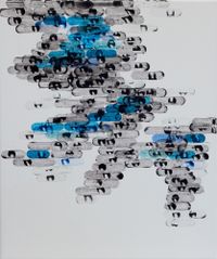Floating Points No. 07, Acrylic on polyester, 60 x 50 cm, Hamburg 2021