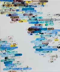 Floating Points No. 12, Acrylic on polyester, 60 x 50 cm, Hamburg 2021