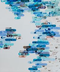 Floating Points No. 13, Acrylic on polyester, 60 x 50 cm, Hamburg 2021